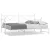 vidaXL Daybed with Trundle without Mattress White 80x200 cm acél