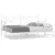 Daybed with Trundle without Mattress White 90x200 cm acél
