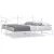 Daybed with Trundle without Mattress White 100x190 cm acél