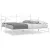 vidaXL Daybed with Trundle without Mattress White 107x203 cm acél
