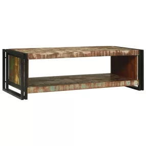   Dohányzóasztal Barna 120 x 50 x 38 cm tömör újrahasznosított fa