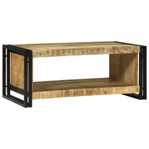 dohányzóasztal 90x50x38 cm Tömör durva mangófából