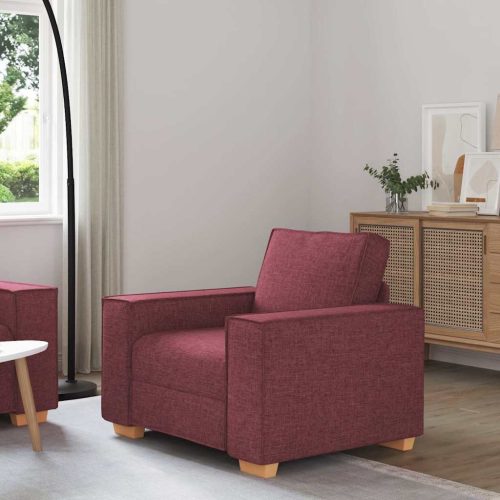 bordó színű szövet kanapéfotel 60 cm