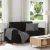 Fekete szövet loveseat kanapé 160x77x82 cm