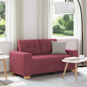 borvörös szövet loveseat kanapé 120 cm