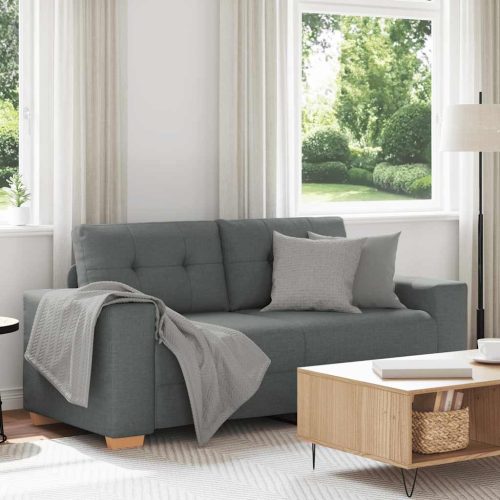 sötétszürke szövet loveseat kanapé 140 cm