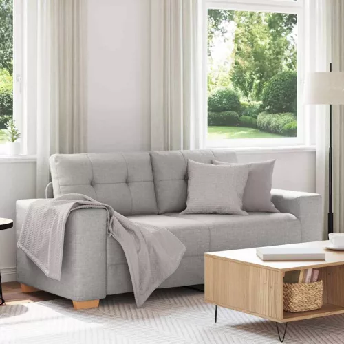 Felhőszürke szövet loveseat kanapé 180x77x82 cm