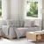 Felhőszürke szövet loveseat kanapé 180x77x82 cm