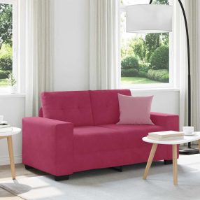 bordó bársony loveseat kanapé 120 cm