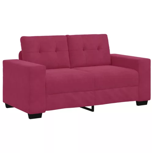 Bordó bársony loveseat kanapé 120 cm