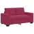 Bordó bársony loveseat kanapé 120 cm