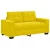 Sárga bársony loveseat kanapé 120 cm