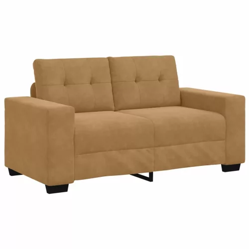 Barna bársony loveseat kanapé 120 cm