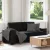 Fekete bársony loveseat kanapé 180x77x82 cm
