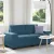 Kék bársony loveseat kanapé 180x77x82 cm