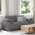 Kétszemélyes kanapé Sötétszürke 180 cm szövet