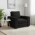 Fekete bársony kanapéfotel 100x77x82 cm