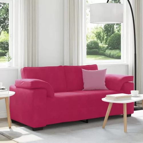 Bordó bársony loveseat kanapé 180x77x82 cm