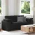 Fekete bársony loveseat kanapé 180x77x82 cm