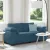 Kék bársony loveseat kanapé 180x77x82 cm