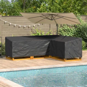   Kültéri bútorhuzat Fekete 250 x 180 x 80 cm 210D Oxford Szövet