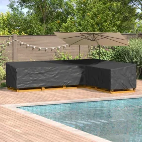  Kültéri bútorhuzat Fekete 355 x 275 x 80 cm 210D Oxford Szövet
