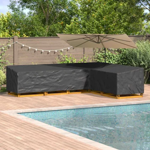 Kültéri bútorhuzat Fekete 355 x 275 x 80 cm 210D Oxford Szövet