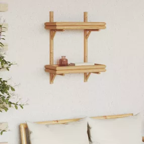   Falifiók polcokkal tárolóval Barna 45 x 26 x 60 cm bambusz