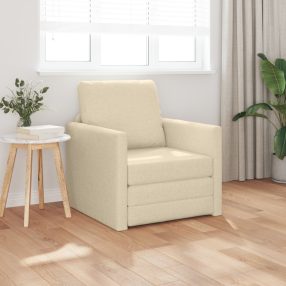 Földi Kanapéágy 2 az 1-ben Krém 74x77x81 cm Szövet