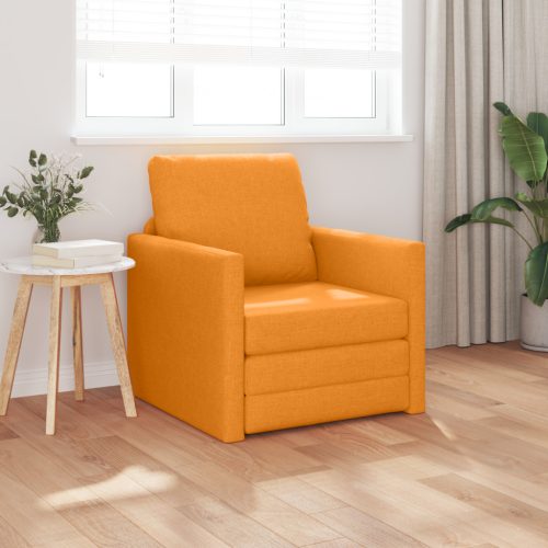Padlókanapé Ágy 2 az 1-ben Sötétsárga 74x77x81 cm Textil