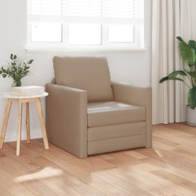   Földi kanapéágy 2 az 1-ben Kávébarna 74x77x81 cm Műbőr