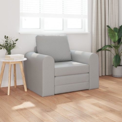 Padlós Sofa Ágy 2 az 1-ben Felhőszürke 98x71x83 cm Textil