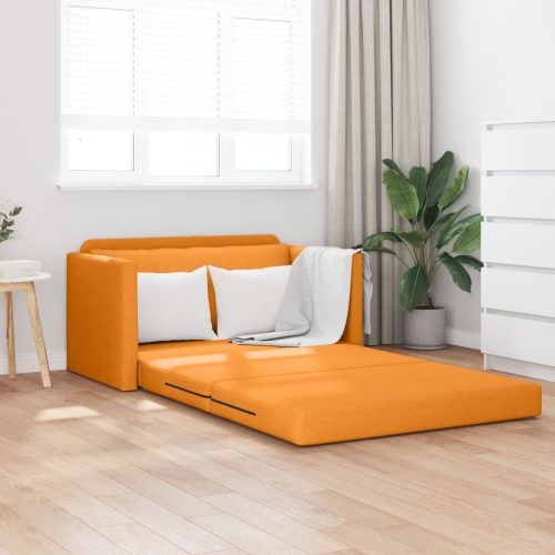 Földi Kanapéágy 2 az 1-ben Sötét Sárga 124x71x78 cm Szövet