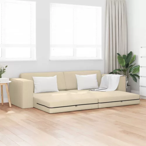 Kanapéágy Krém 245 x 78 x 77 cm szövet