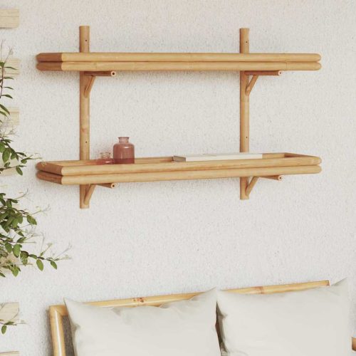 Falifiók polcokkal tárolóval Barna 100 x 26 x 60 cm bambusz