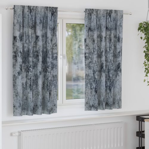 Velvet Függönyök 2 db Pálcával Ezüst szürke 175x140 cm