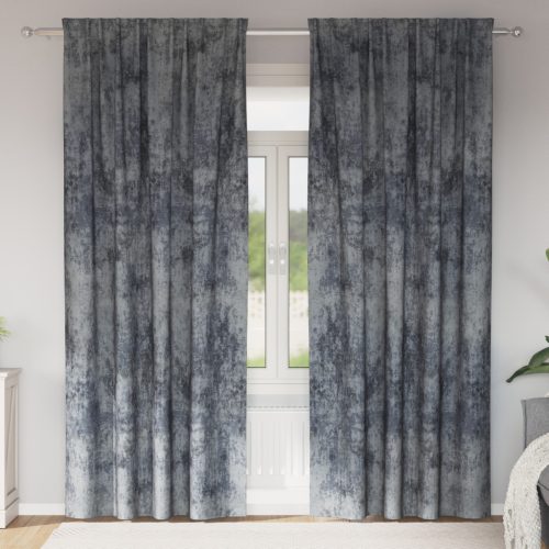 Velúr Függönyök 2 db Pálcás ezüst szürke 245x140 cm