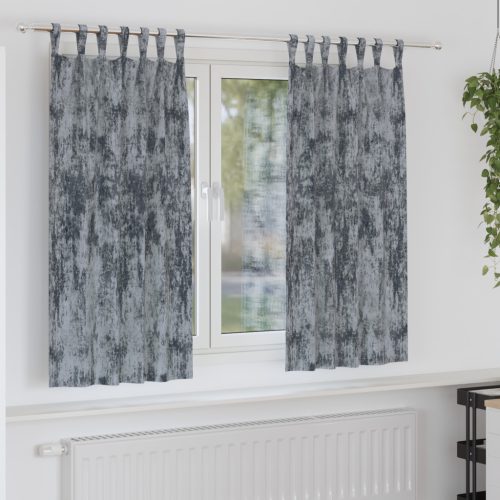 bársonyfuggöny 2 db Gombfüllel Ezüstszürke 175x140 cm