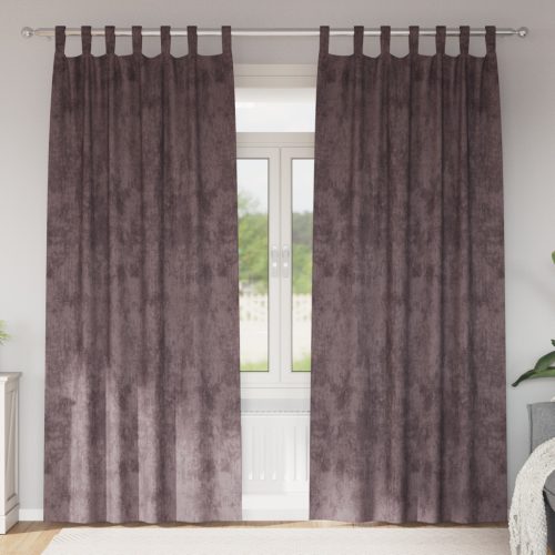 Bársony Függönyök 2 db Gombfüllel Barna 225x140 cm