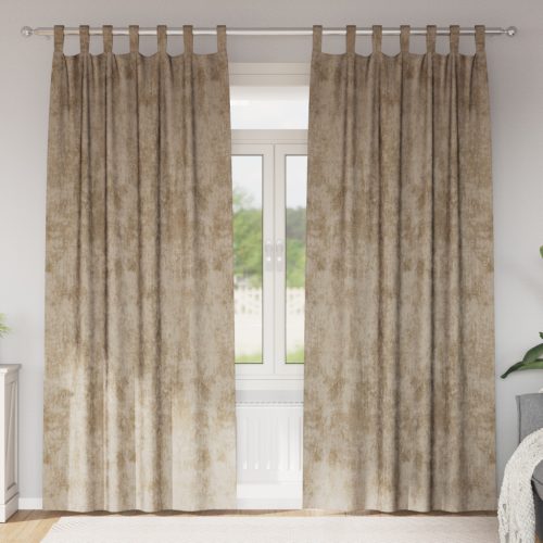 bársony függöny 2 db hurokkal Champagne 225x140 cm