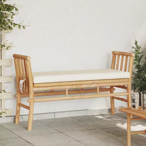 Kerti pad 2 -Seater 110 x 38 x 65cm bambusz Barna Négyszögletes