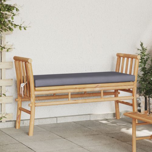 Kerti pad párnával, 110 cm Bambusz