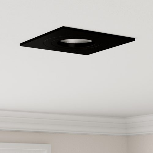 Beépített Spotlámpák 6 db Négyzetes GU10 Fekete 91x91 mm