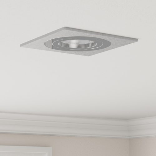 Beépített spotlámpák 6 db Négyzet alakú GU10 Ezüst 91x91 mm