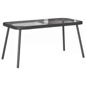 Dohányzóasztal Fekete 90 x 45 x 43 cm polirattan