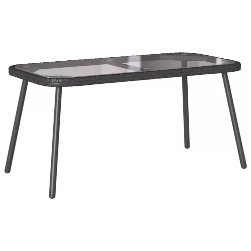 Dohányzóasztal Fekete 90 x 45 x 43 cm polirattan