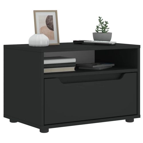 VISNES fekete szerelt fa TV-szekrény 45x40x50 cm