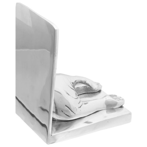 Könyvtámaszok 2 db Ezüst 8x12x16,5 cm Alumínium Kutyás
