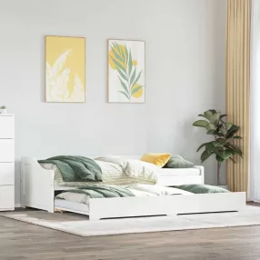 fehér nappali ágy matrac nélkül IRUN 90x200 cm