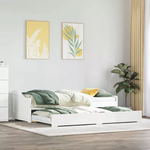 fehér nappali ágy matrac nélkül IRUN 90x200 cm